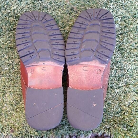 Borelli 321033 Broadway Loafer Brown Leather Square Toe Dress‎ Shoes Sz 9.5 - Picture 7 of 8
